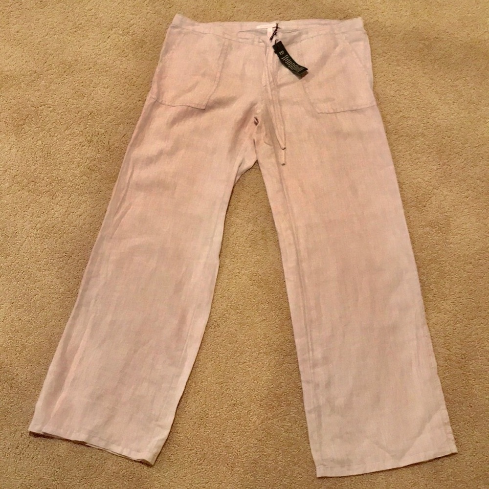 Victoria’s Secret Pink Linen Beach Pants Size 2